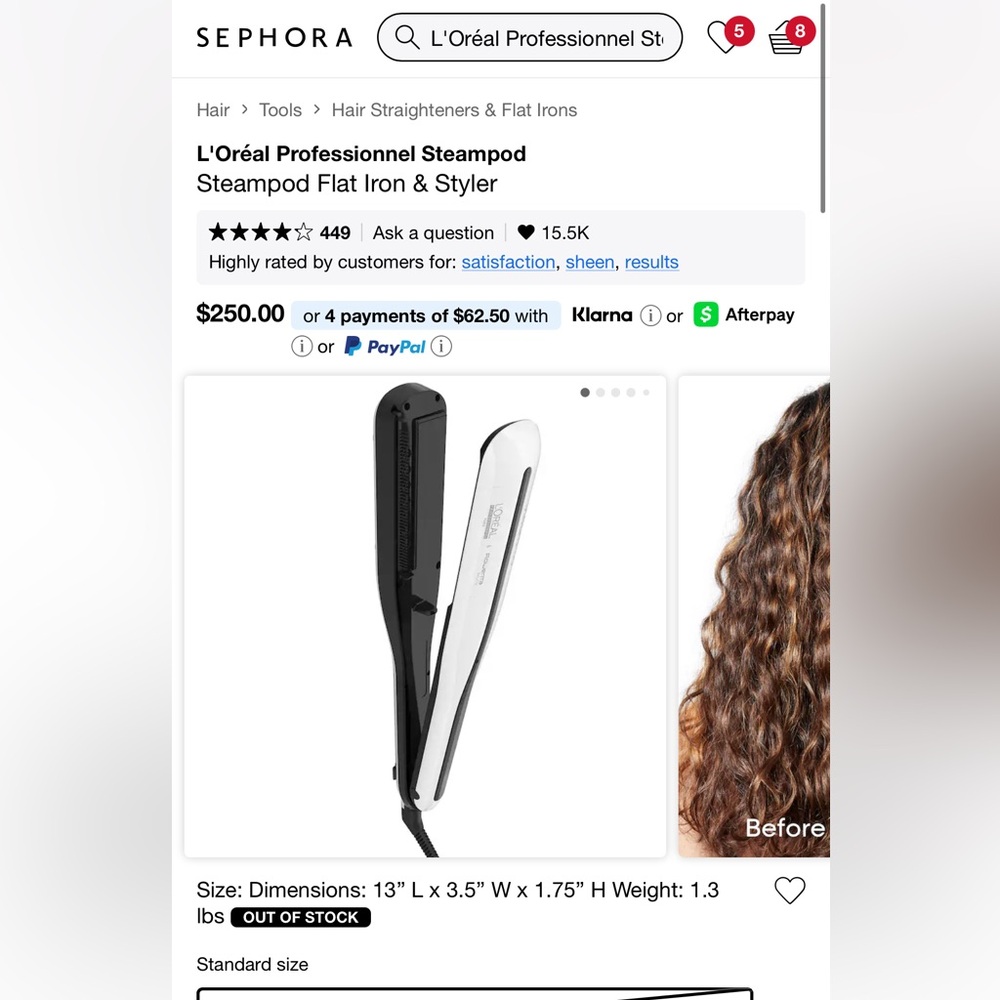 L'Oreal Steampod Flat Iron & Styler